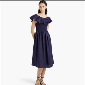 Hill House Akilah Nap Dress Navy Linen